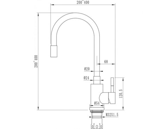 Смеситель для кухни Mixline черный, гибкий силиконовый излив 35k MLSS-0325 542377 – изображение 3