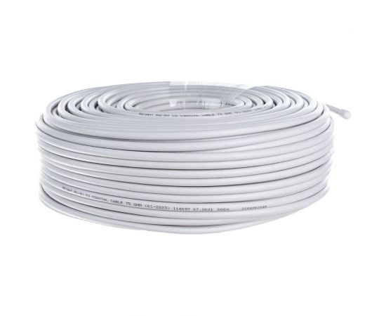 Кабель RG-6U+CU, 75%, 75 Ом, 100м, белый REXANT 01-2223 – изображение 3