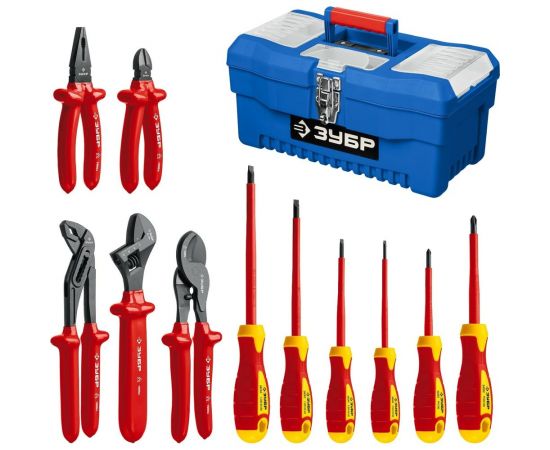 Набор диэлектрического губцевого инструмента Зубр Профессионал 12 предметов 2214-H12_z01 – изображение 4