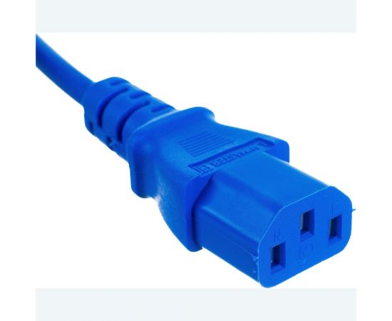 Шнур питания LANMASTER C13-Schuko, 3х0.75, 220В, 10А, синий, 3 метра LAN-PP13/SH-3.0-BL – изображение 5
