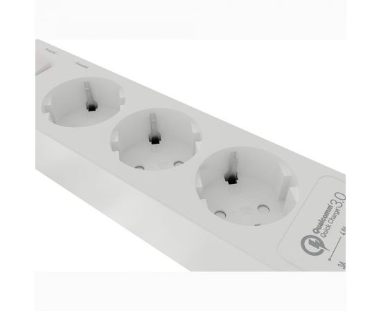 Удлинитель с USB зарядкой HARPER UCH-340 White QC3.0 H00002821 – изображение 6