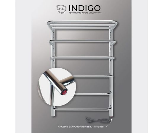 Полотенцесушитель INDIGO Hit (electro) 80/50 (скрытый монтаж, универсальное подключение R/L, полированный) LHE80-50R – изображение 6