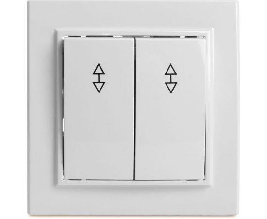 2-клавишный переключатель STEKKER psw10-9005-01, 250в, 10а, серия Эрна, белый, 39919 