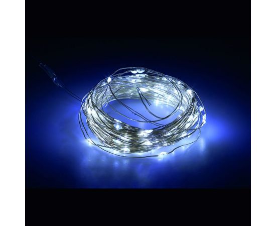 Садовая гирлянда ЭРА Нить на солнечной батарее ERASF22-17 холодный свет, 200 microLED, 21.9 м Б0053368 