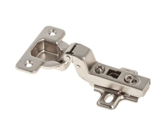 Мебельная петля Element SLIDE-ON click внутренняя 110 град. с отв.пл, белый цинк 2 шт 123070 