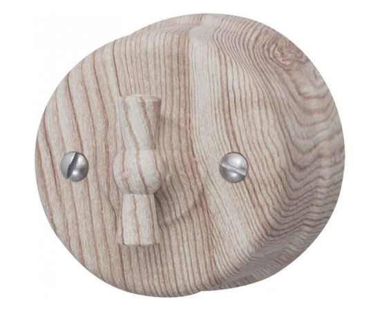 Выключатель 2кл., пластик, цвет Карельская Сосна Bironi B1-202-13 