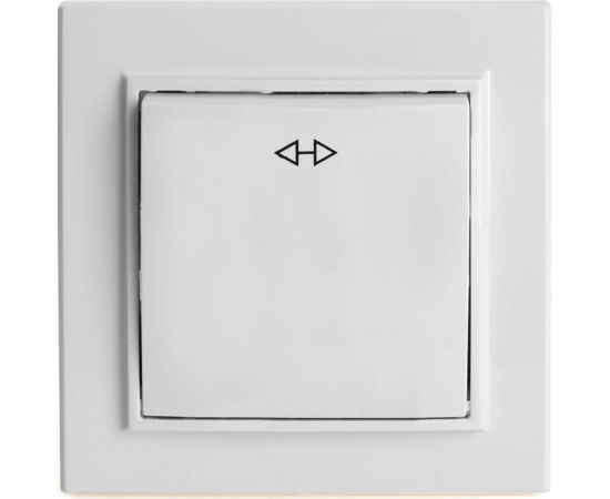 Перекрестный переключатель STEKKER 1-клавишный psw10-9009-01, 250в, 10а, серия эрна, белый, 39925 