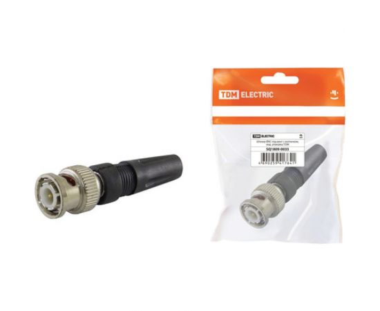 Штекер BNC TDM под винт, с колпачком, индивидуальная упаковка SQ1809-0035 