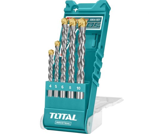Набор сверл по камню 5 шт, 4-10 мм TOTAL TACSD5051 – изображение 2