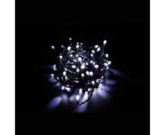 Электрогирлянда GLOS Нить, 10 м, 96 сверхъярких холодных белых светодиодов GLR1015-W-T – изображение 3