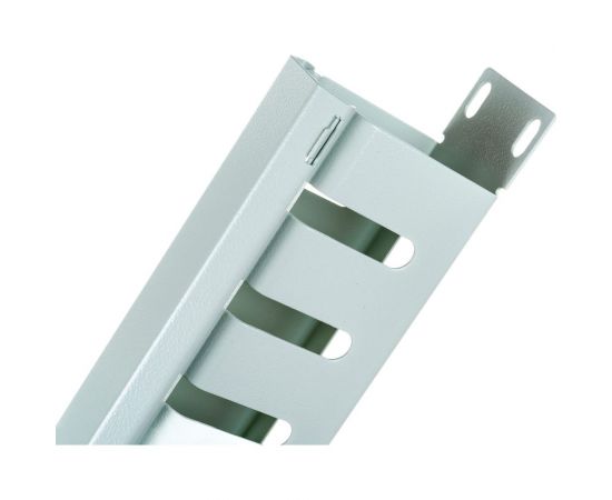 Кабельный органайзер Cabeus 1U с крышкой, металлический, JB07-1U-GY – изображение 3