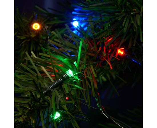 Линейная гирлянда FERON CL33 100 LED, СТАТИЧНОЕ СВЕЧЕНИЕ, мульти, 10 м +1.5м, черный шнур 32425 – изображение 3