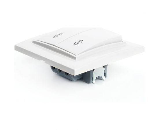 2-клавишный переключатель STEKKER psw10-9005-01, 250в, 10а, серия Эрна, белый, 39919 – изображение 3