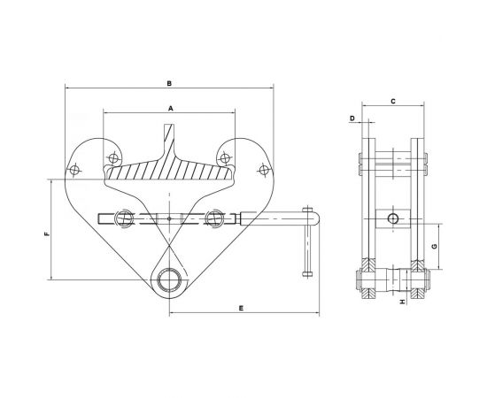 Держатель для тали (3 т) HD-3T JET 202730 – изображение 6