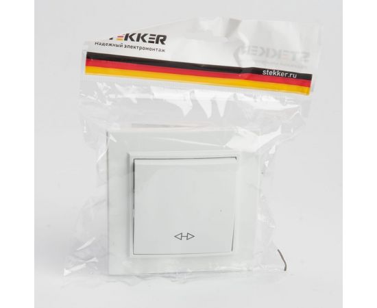 Перекрестный переключатель STEKKER 1-клавишный psw10-9009-01, 250в, 10а, серия эрна, белый, 39925 – изображение 7