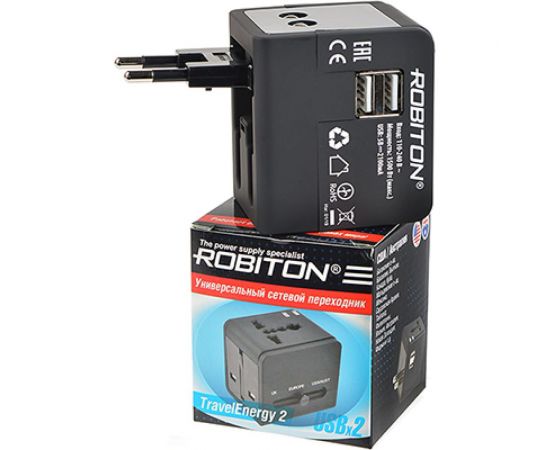 Сетевой переходник Robiton TravelEnergy 2 с двумя USB-разъемами 16564 