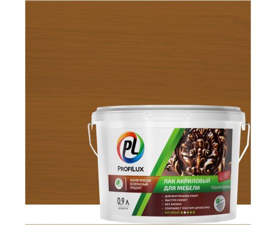 Лак акриловый для мебели Profilux тик 0,9 л МП00-005508 