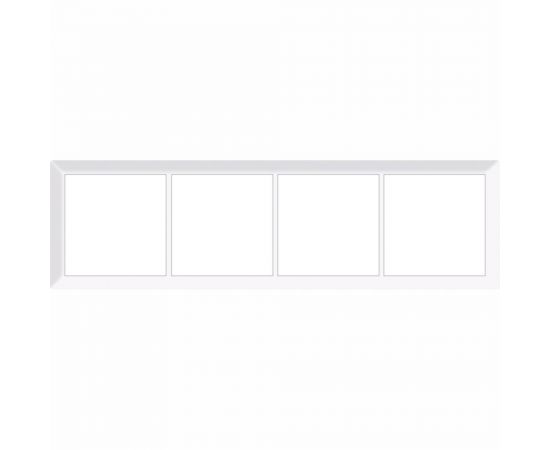 Четырехпостовая рамка CGSS горизонтальная/вертикальная, белая Практика PL-P104-WCG 