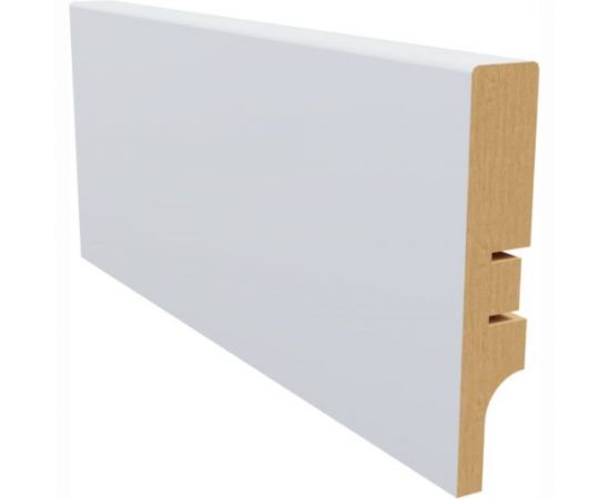 Плинтус белый МДФ Krispo 16х81х2400 мм AGIS КР-201-81 