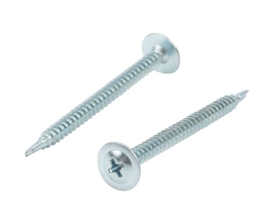 Саморез с прессшайбой KRANZ ПШС сверло, 4.2x50, 200 шт. KR-01-3362-009 