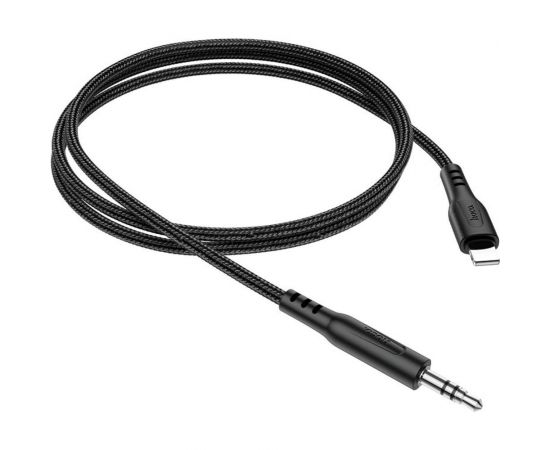 Аудио кабель Hoco UPA18, Lightning - джек 3.5, 1м, черный, 6931474755957 