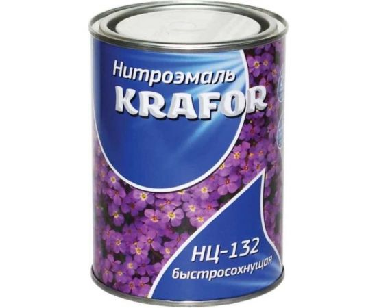 Эмаль KRAFOR НЦ-132 черная, 17 кг 26506 – изображение 2