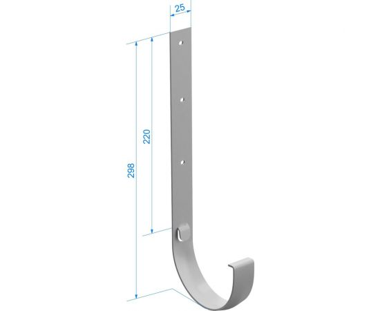 Кронштейн желоба DOCKE STANDARD (металлический; серый 7024) ZVTS-1045 – изображение 2