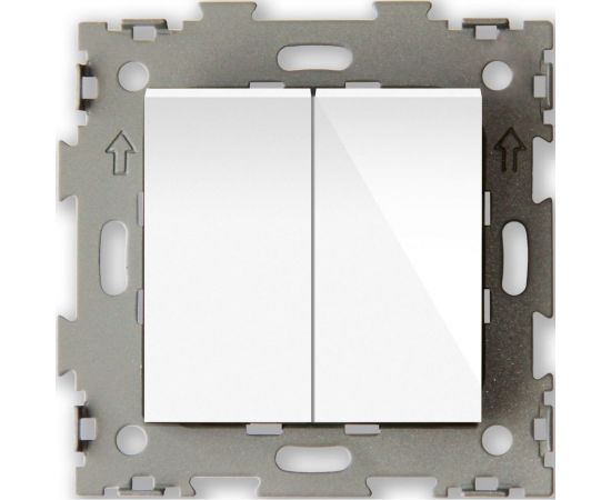 Двухклавишный выключатель CGSS белый Эстетика GL-W102-WCG – изображение 2