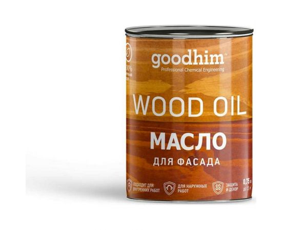 Масло для фасада Goodhim махагон, 0,75 л 75131 – изображение 2
