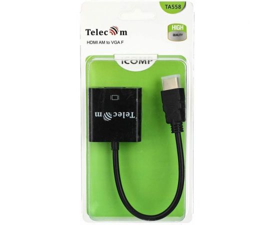 Кабель-переходник Telecom, HDMI M - VGA F TA558 – изображение 3
