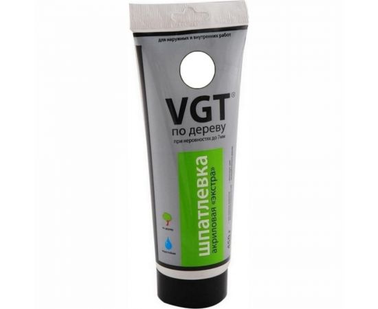 Шпаклевка по дереву VGT Экстра белая, 0.40 кг, туба 11607818 