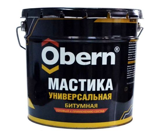 Мастика BLACK битумная универсальная 15 кг Obern 21387 