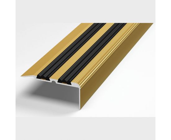 Порог угловой алюминиевый ЛУКА (68х31 мм, 1,8 м, анодированный, Золото) УТ000005138 