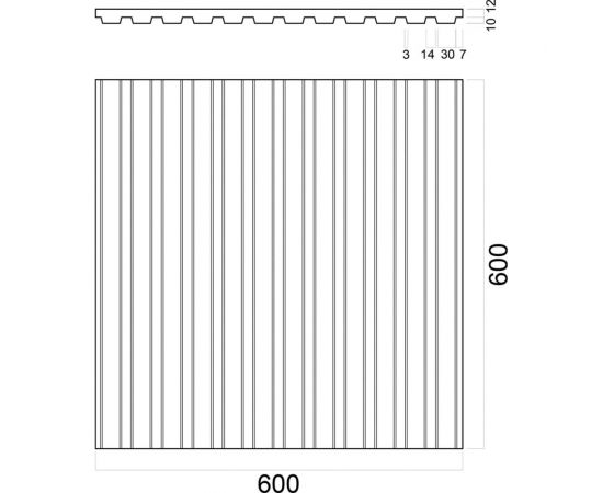 Стеновые 3д панели Artpole VECTOR (гипсовые; белые; 600x600 мм; 1 шт; 0,36 кв.м) M-0055 – изображение 11