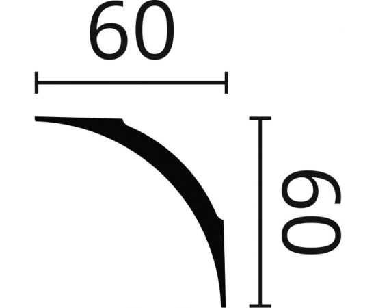 Карниз потолочный NOMASTYL (2000х60х60 мм) NMC NE2 – изображение 2