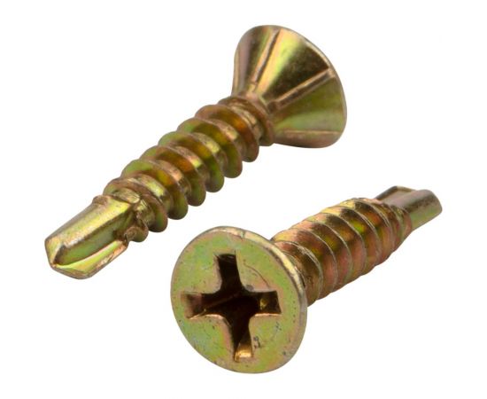 Оконный саморез KRANZ сверло 3,9x19, желтый цинк, 500 шт. KR-01-3722-003 – изображение 2