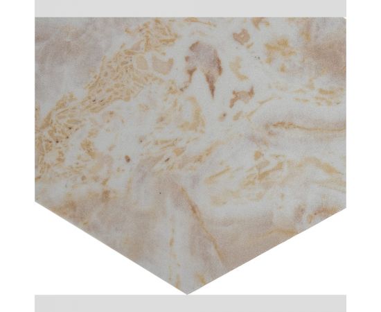 Самоклеящаяся ПВХ плитка LAKO (глянец; бежевый мрамор; 32 класс; толщина 2 мм; 3,06 м²) LKD-PH582-1 – изображение 2