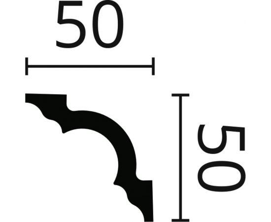 Карниз потолочный NOMASTYL (2000х50х50 мм) NMC A2 – изображение 2