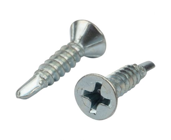 Оконный саморез KRANZ сверло 3,9x19, белый цинк, 500 шт. KR-01-3722-0010 – изображение 5