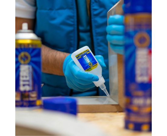 Клей для MDF быстрозастывающий STERN 50гр.+200мл. Активатор для клея N963 1453 – изображение 7