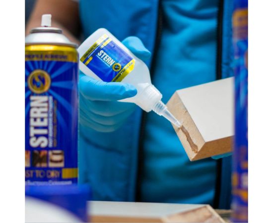 Клей для MDF быстрозастывающий STERN 50гр.+200мл. Активатор для клея N963 1453 – изображение 10
