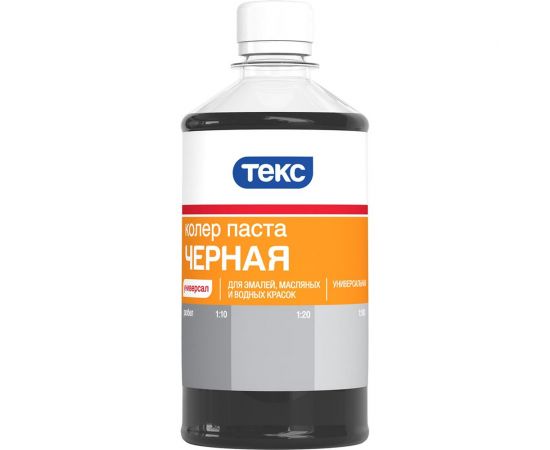 Универсальная колерная паста Текс № 11 черная, 0.5 л 19675 
