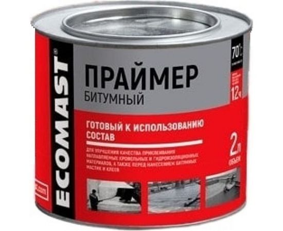 Битумный праймер ECOMAST 2 л, металлическая упаковка, 24596 