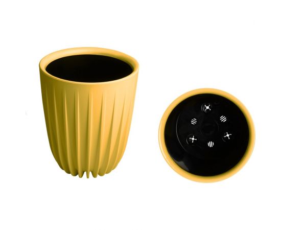 Пластиковый горшок с вкладкой liveingreen СИГМА медовый, диам. 25 см, высота 10.2 см, 10.2 л СИ25-34 – изображение 2