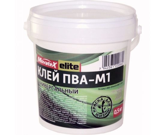 Универсальный клей ПВА Movatex М1 elite 0.5 кг Т02309 – изображение 2