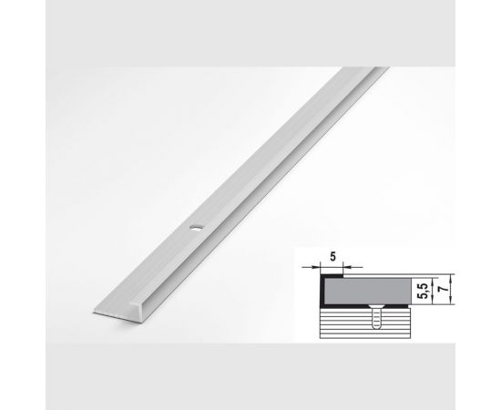 Профиль окантовочный алюминиевый ЛУКА 5,5 мм, 2,7 м, анодированный, Серебро УТ000008660 – изображение 2