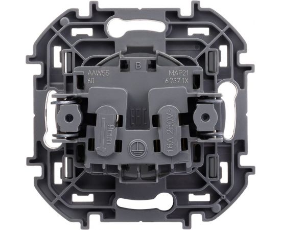 Розетка Legrand 2К - 16 А - 250 В - INSPIRIA - антрацит 673713 – изображение 4