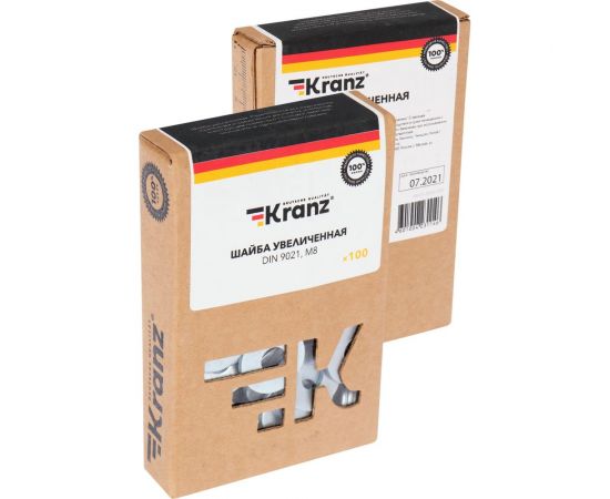 Увеличенная шайба KRANZ M8, DIN 9021, 100 шт. KR-01-3533-005 – изображение 4