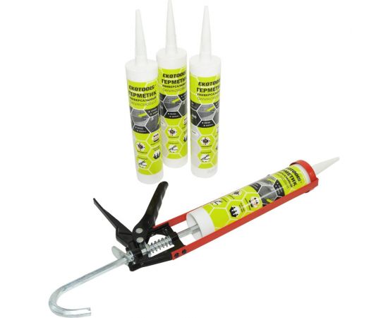 Универсальный силиконовый герметик EKOTOOLS санитарный, белый, 260 мл 6507804 – изображение 6