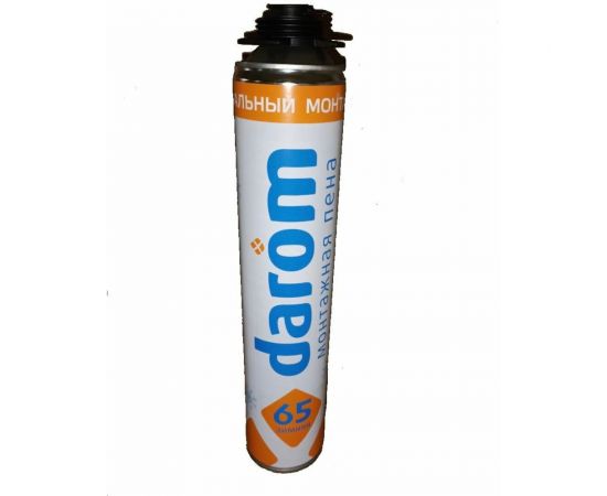 Монтажная пена DAROM профессиональная, 65 литров, зима, 850 мл 10006 